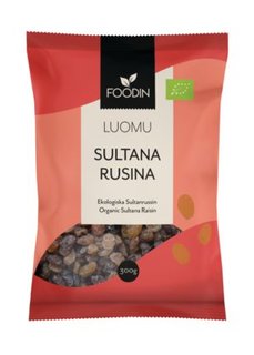 Foodin sultana rusina 300g luomu